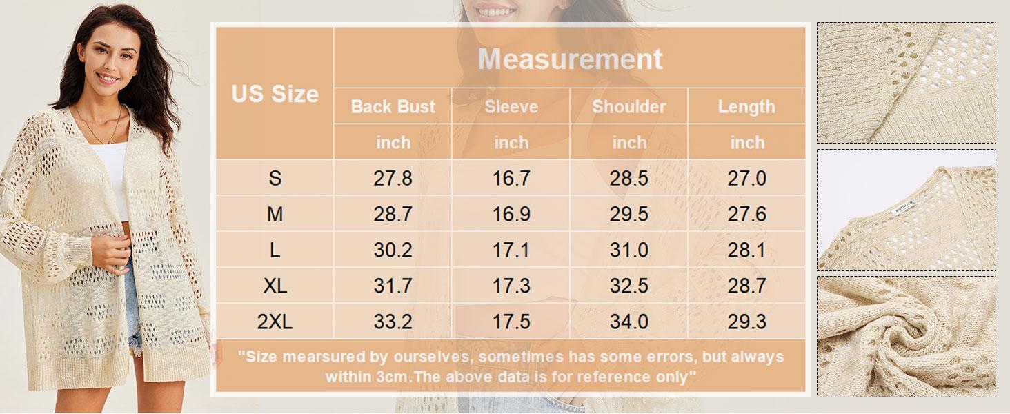 Women's Lightweight Crochet Cardigan Long Sleeve Open Front Oversized Summer Sweater Batwing Beach Fashion Women's Lightweight Crochet Cardigan Long Sleeve Open Front Oversized Summer Sweater Batwing Beach Fashion