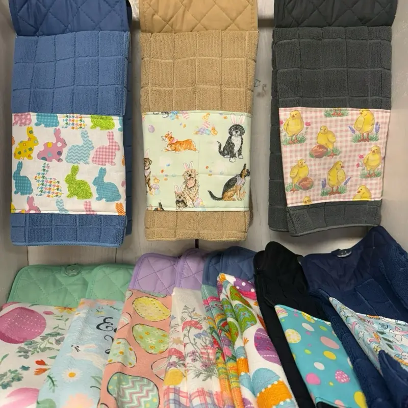 Easter towels Hanging Kitchen