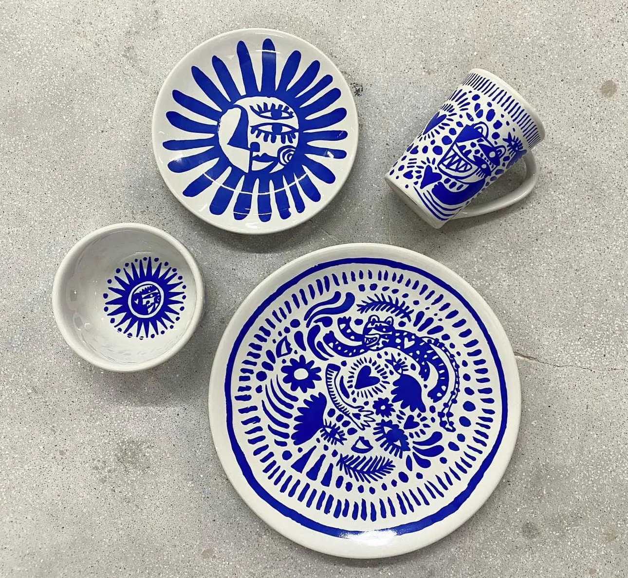 SPECIAL EDITION Mexican Porcelain 16-Piece Alegria Tableware Set- Claudio Limon