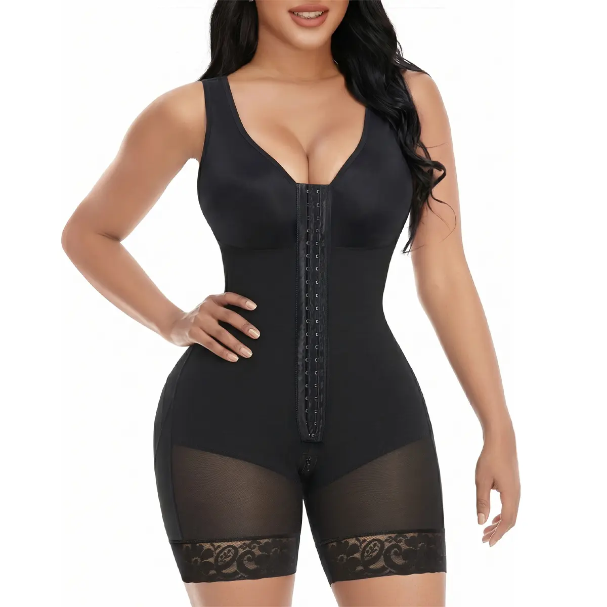 YIANNA Fajas Colombianas Shapewear for Women Tummy Control Full Shapewear Butt Lifter with Hooks Closure