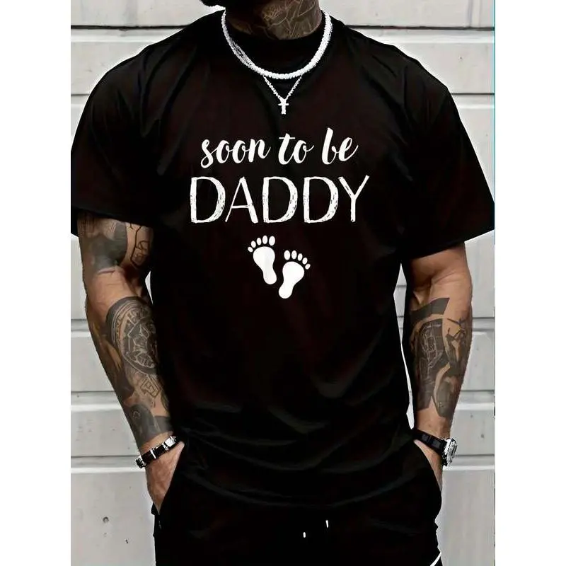 Dad To Be Funny Pregnancy Announcement Dad T-Shirt for Women Men Cotton Clothing