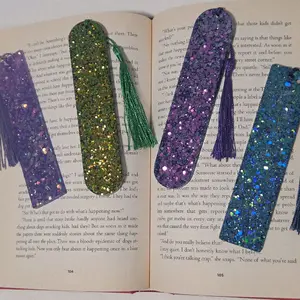 Fantasy Chameleon Glitter Resin Bookmark and Page Holder Sets bookish merch