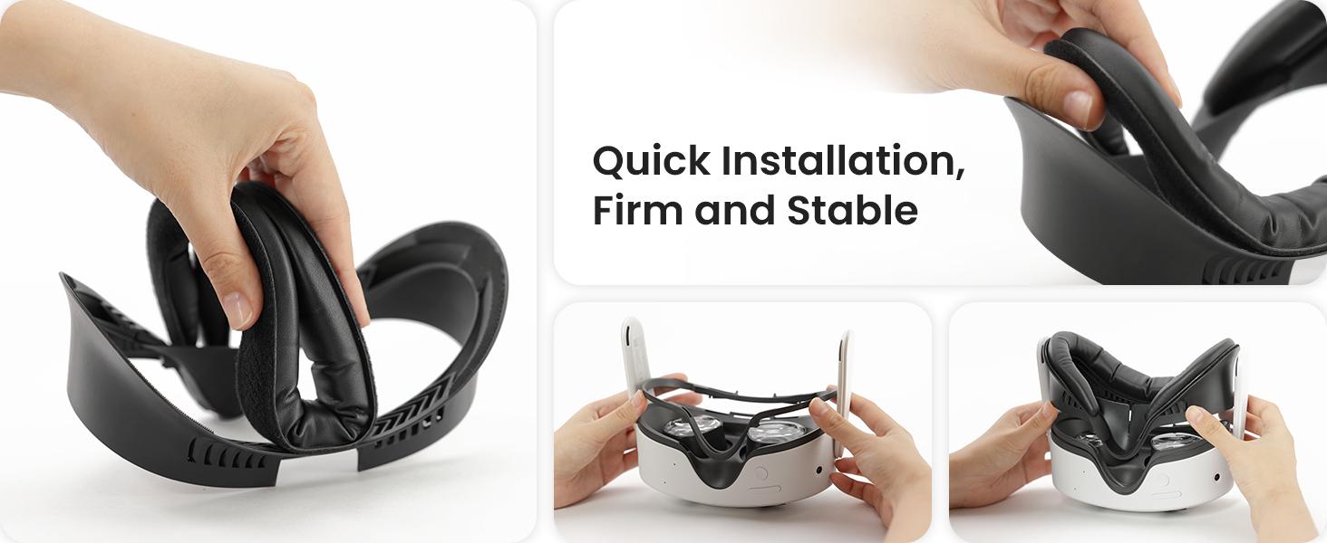KIWI design V4 Facial Interface, 2 Face Pads Compatible with Oculus/Meta Quest 3S, Accessories for Quest 3S, NOT Compatible with Meta Quest 3