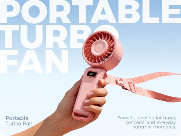 Diveblues Portable Handheld Turbo Fan with Lanyard USB Rechargeable 100 Speeds LED Display Foldable for Office Bedroom Outdoor Travel Camping Diveblues Portable Handheld Turbo Fan with Lanyard USB Rechargeable 100 Speeds LED Display Foldable for Office Bedroom Outdoor Travel Camping