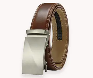 Men's Genuine Belt Leather Ratchet Belt - Customizable Fit, Effortless Style (35mm)