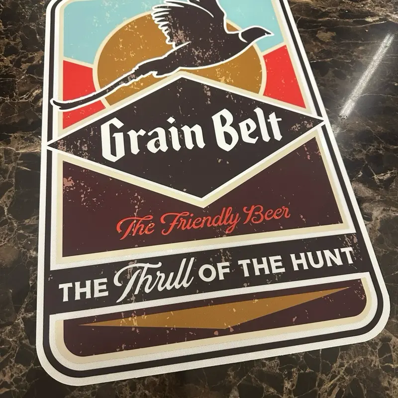 Re-Imagined Grainbelt Beer Wildlife Series Pheasants Reflective Aluminum Sign