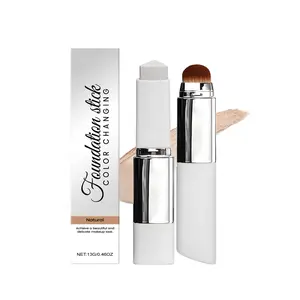Natural Color Two-In-One Color-Changing Foundation Stick Light, Smooth Clear Base Makeup Hydrating, Concealing Long-Lasting Foundation And Color Makeup