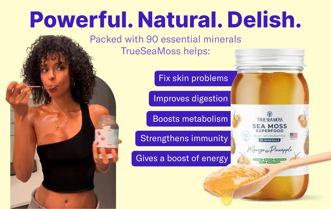 True Sea Moss 5in1 Irish Sea Moss Gel – Rich in Essential Minerals & Vitamins – supports overall vitality