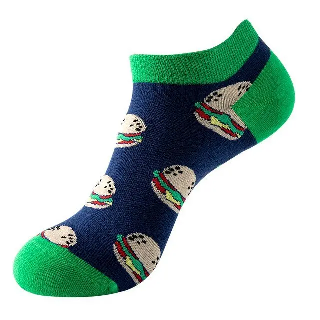 Hamburger Patterned Socks (Adult Medium - Women's Shoe Sizes 5-10)
