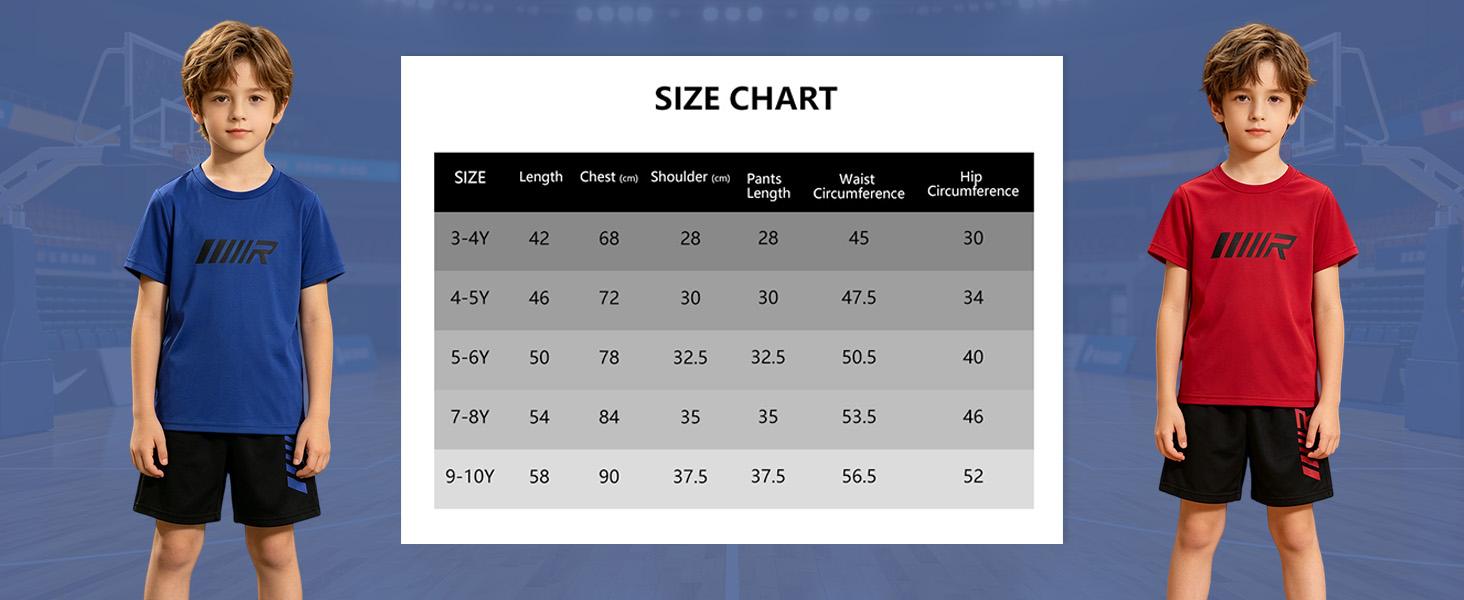 #SummerVibes Boys' 6-Piece Sporty Style Tee Shorts Set - Crew-Round Neck Breathable Athletic Tees, Casual Shorts for Ages 3-14 Spring-Summer Alphabet Kids' Fashion Suits, Crew Neck