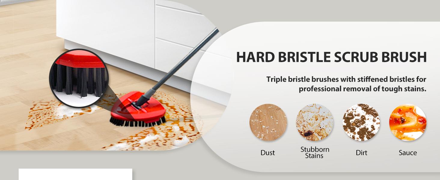 Spin Mop Head Replacement & Shower Floor Scrubber for O Cedar 1-Tank System Microfiber Mop Heads Easy Cleaning Floor Head Mop Set with 4 Refills 30-59in Handle for Wood Tile Laminate Marble