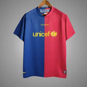Retro Red Blue Color BAR Home 2008/2009 Soccer Jersey, BAR Red & Blue Color Vintage 2008/2009 Home Edition Short Sleeve Soccer Shirt
