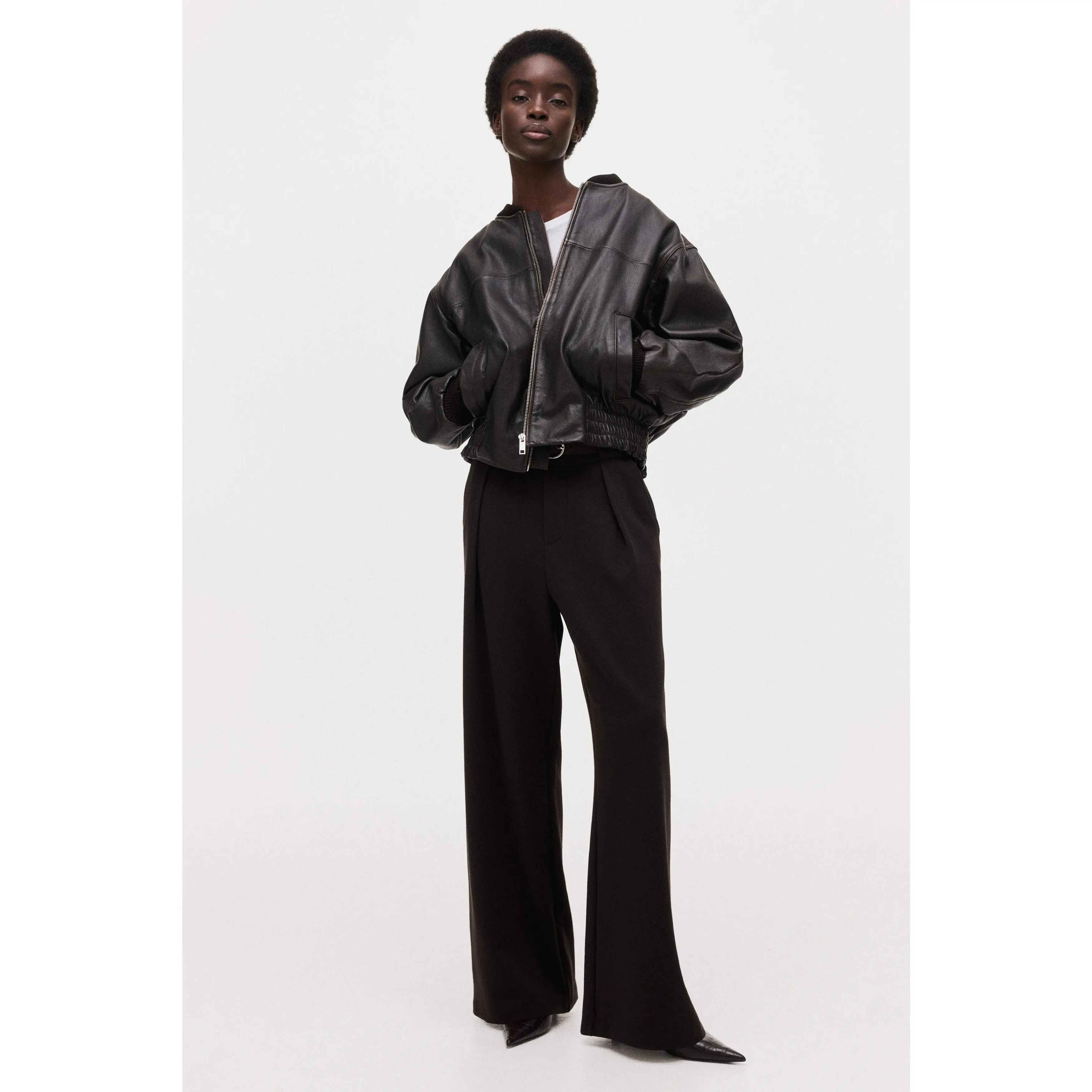 H&M Belted Ponte di Roma trousers