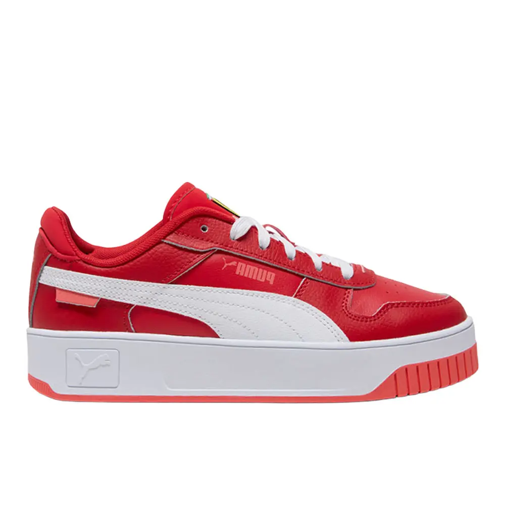 PUMA Womens Scuderia Ferrari Carina Street Lace Up Sneakers Shoes Casual - Red