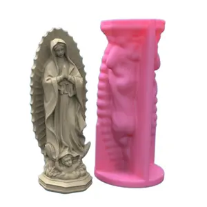 Epoxy Resin Casting Mold for Candle Virgin Mary Statue – DIY Soap Mold for Crafts