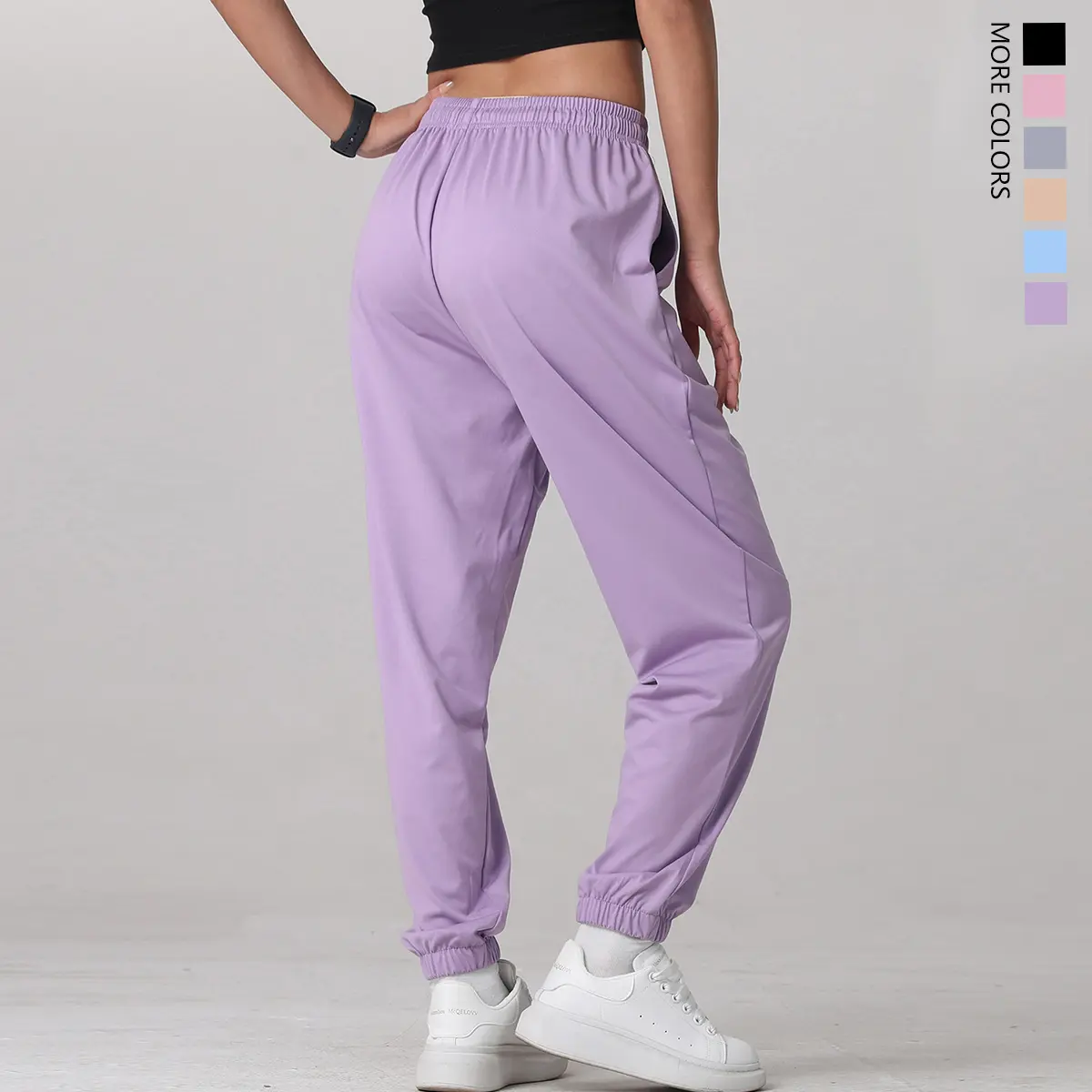Women's Casual Athletic Joggers - Stylish Soft Lightweight Joggers with Elastic Ankle Cuffs, Side Pockets, Loose Fit for Spring, Summer Sports; Sport & Outdoor Clothing, Stylish Soft Joggers,travel essentials,camping essentials