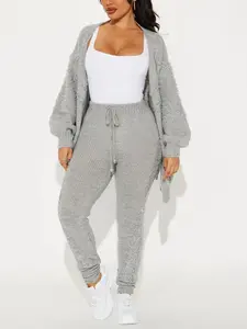 Ultra Comfort Sweater Pant Set - Heather Grey