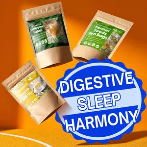 【FreshDrinkUS】 Digestive Sleep Harmony Bundle – Chamomile Flower Tea, Fennel Seed Tea & Lemongrass Herbal Tea, 100% Natural, Caffeine-Free, Eco-Conscious Tea Bags, Vegan Wellness Beverage
