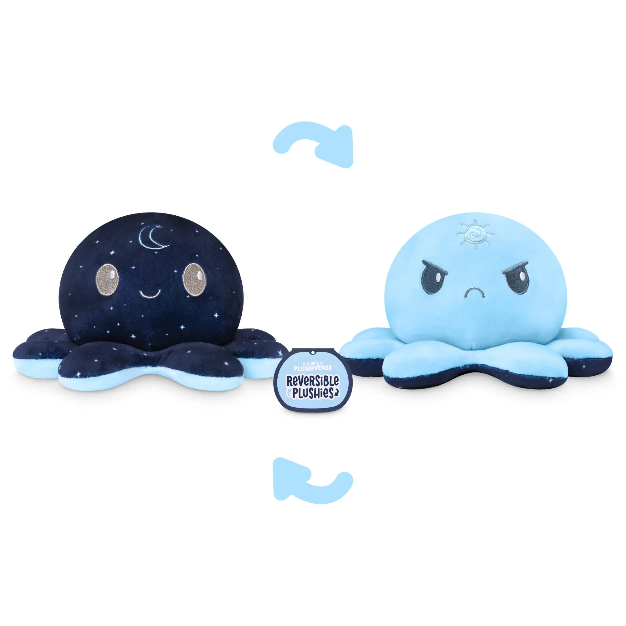 Plushiverse Night and Day Octopus 4" Reversible Plushie Cute Stuffed Animal Stuffed