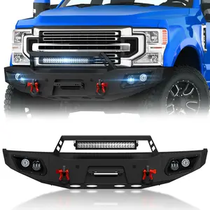 【EYOUHZ】Front Bumpers Compatible with 2017-2022 4th Gen Ford F250 F350 F450 Super Duty