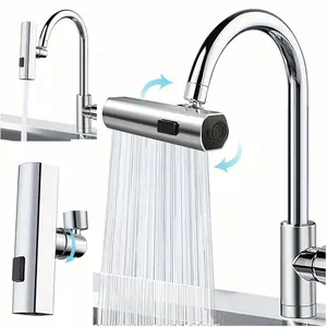 Turn Your Sink Into a Spa! 3-in-1 Waterfall Kitchen Faucet – Touch Control & 360° Swivel (Premium Zinc Alloy, Chrome)