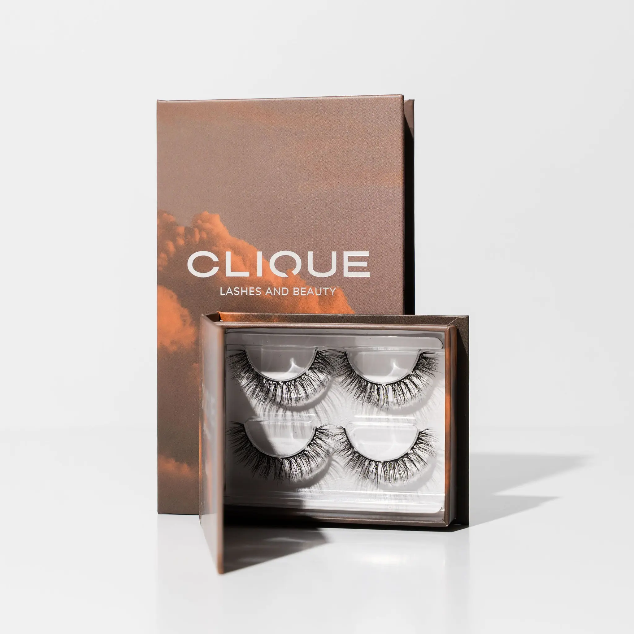 WINKCLIQUE Habit False Lashes, 12mm C-Curl for a Natural Look, Doll Eye Shape with Medium Volume, Synthetic Fiber Makeup for Day or Night Out, Cc Curl, Office, Cosmetic, Adults, Medium Length, Balanced Set, Doll Eye Effect