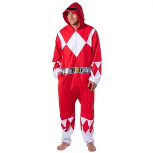 Power Rangers Costume Union Suit One Piece Pajama Outfit For Men And Women