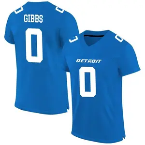 Jahmyr Gibbs Detroit Football Jersey, Classic Blue Mesh Design with Bold #0 Print, Perfect Gift for Football Fans - TikTok Shop _ Holiday Sales TikTok Shop