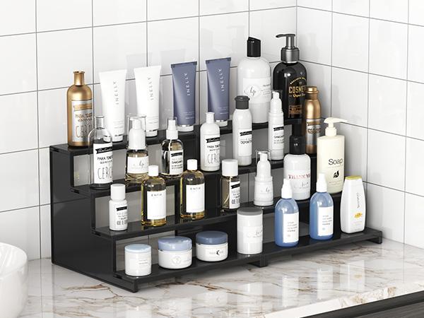 Lifewit 4 Tier Black Display Stand for Cologne, Perfume, Figures, Cupcakes, Desserts, Spices & Fragrance