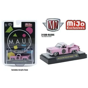 M2 Machines 1979 Chevrolet Silverado Stepside w/surfboard Maui & Son pink