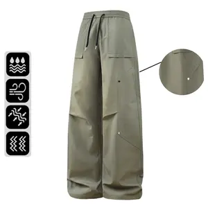Men's cargo pants, drape wide-leg casual pants, trendy paratrooper pants for men