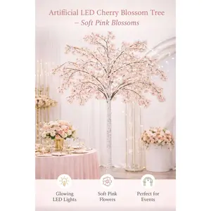 LED Cherry Blossom Tree Event Decoration – Soft Pink Lighted Blossom Tree