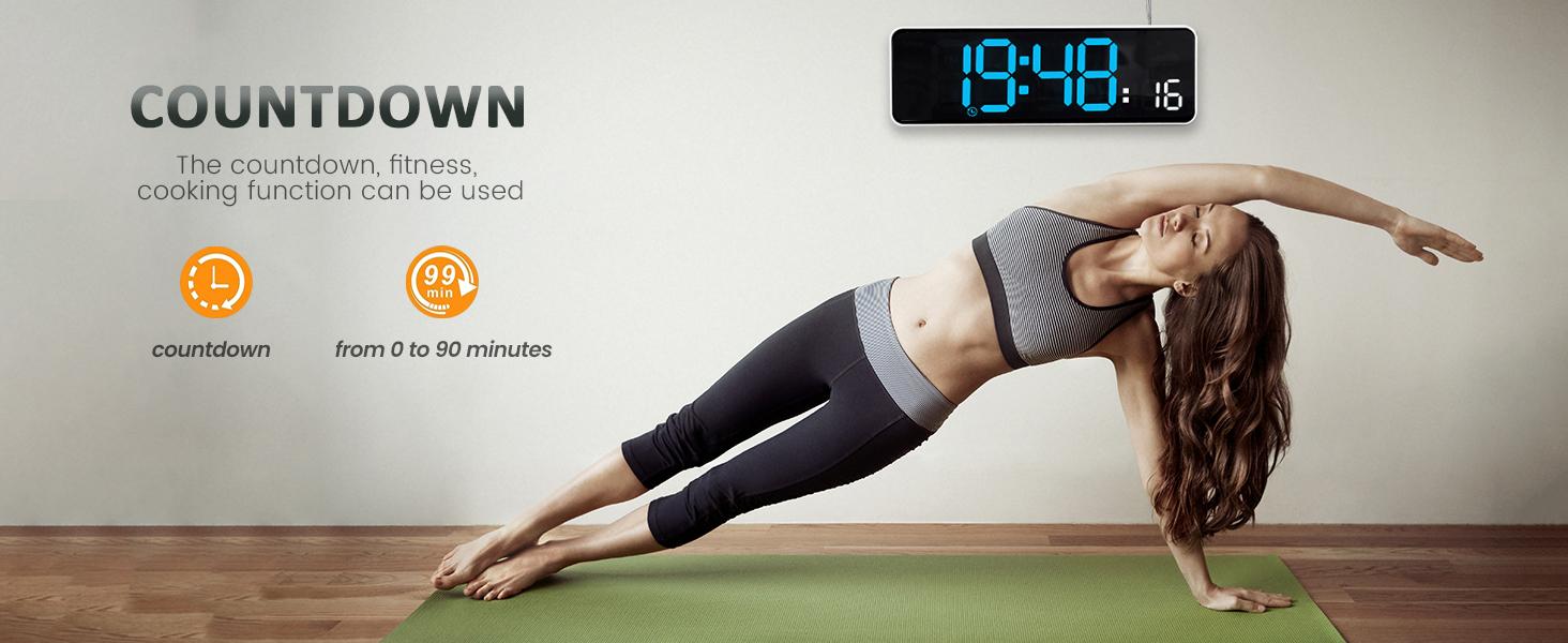 Bedroom Clock with Auto Dimming, 9.5 Inch Large LED Digital Clock with Temperature Humidity, Dual Alarm Clock with Snooze for Bedside, DST 12/24H Desk/Wall Clock