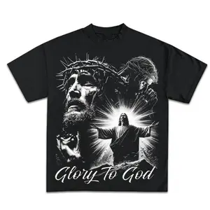 Glory to God Jesus Graphic T-Shirt, graphic tees ,  Print Fabric  Lightweight Softlets  streetwear target finds,T-shirt,Men’s and women’s T-shirt