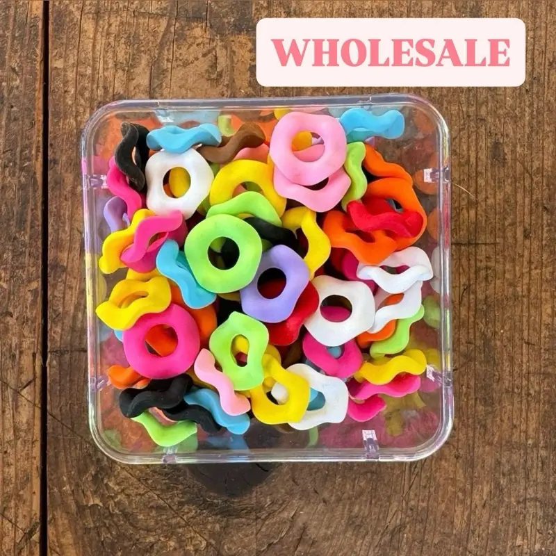 200 Pieces Bulk Wavy Acrylic Spacers, Wholesale DIY Beading Accessories for Beads Making Craft Projects, Ideal for Bulk Orders & Enhancing the Appearance of Pens