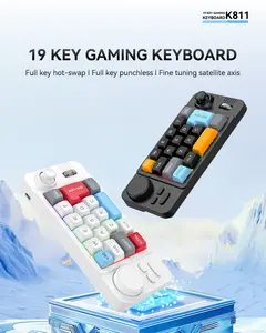 19 Key RGB Hot Swappable Wired Mechanical Gaming Keyboard Macro Programmable Multifunctional Joystick Dual Scroll Suitable for Windows/Computer