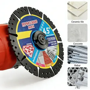 4.5 "Multi purpose cutting blade (115mm) 1 piece/2 pieces/3 pieces/6 pieces set suitable for angle grinders can dry cut metal, ceramic tiles, stone, plastic, cast iron and marble tool accessories