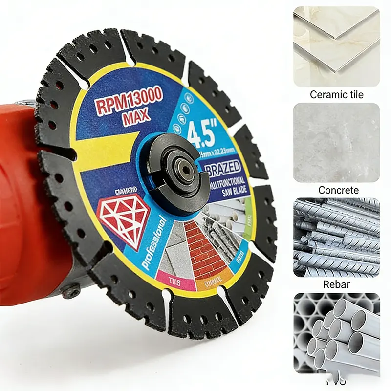4.5 "Multi purpose cutting blade (115mm) 1 piece/2 pieces/3 pieces/6 pieces set suitable for angle grinders can dry cut metal, ceramic tiles, stone, plastic, cast iron and marble tool accessories