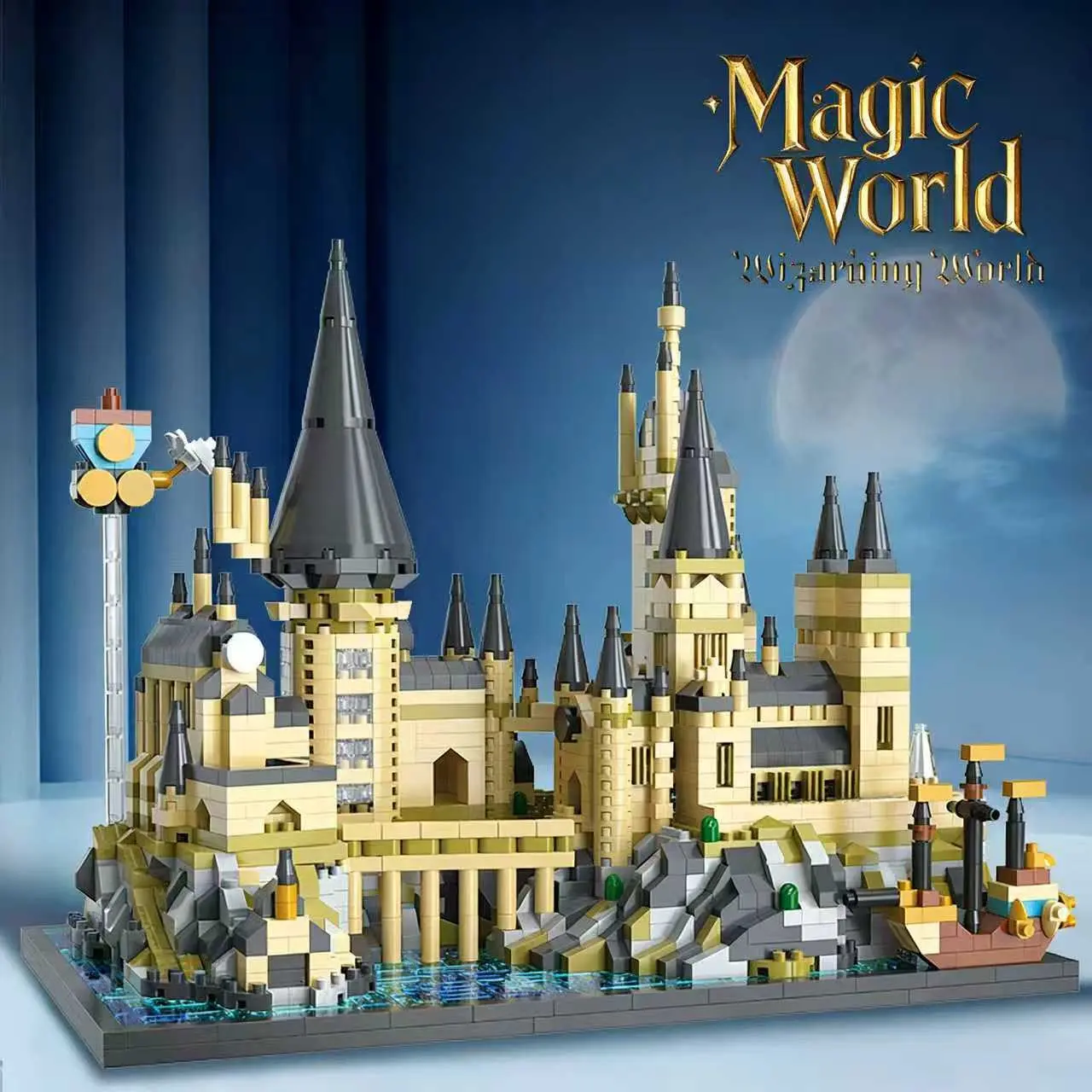 2743pcs 3D Magic Castle Diy Building Set, Creative Building Set, Diy Building Model, Collectible Building Blocks, Abs Material, Gift for Collectors, Desktop Decoration, Stress Relief Toy, Christmas Halloween Birthday