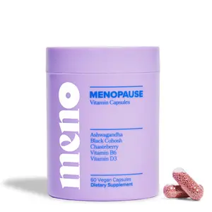MENO - Menopause Vitamin Capsules with Black Cohosh & Ashwagandha KSM-66 - Helps Alleviate Hot Flashes, Night Sweats, & Mood Swings