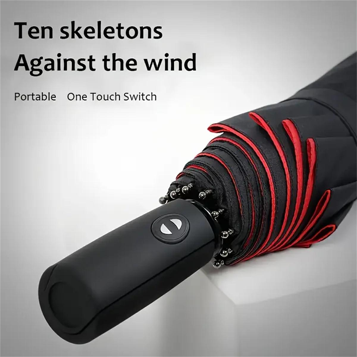 Double Layer Umbrella Fully Automatic Rain Windproof Automatic Folding Umbrellas Men Women Sun Protection And UV Umbrella