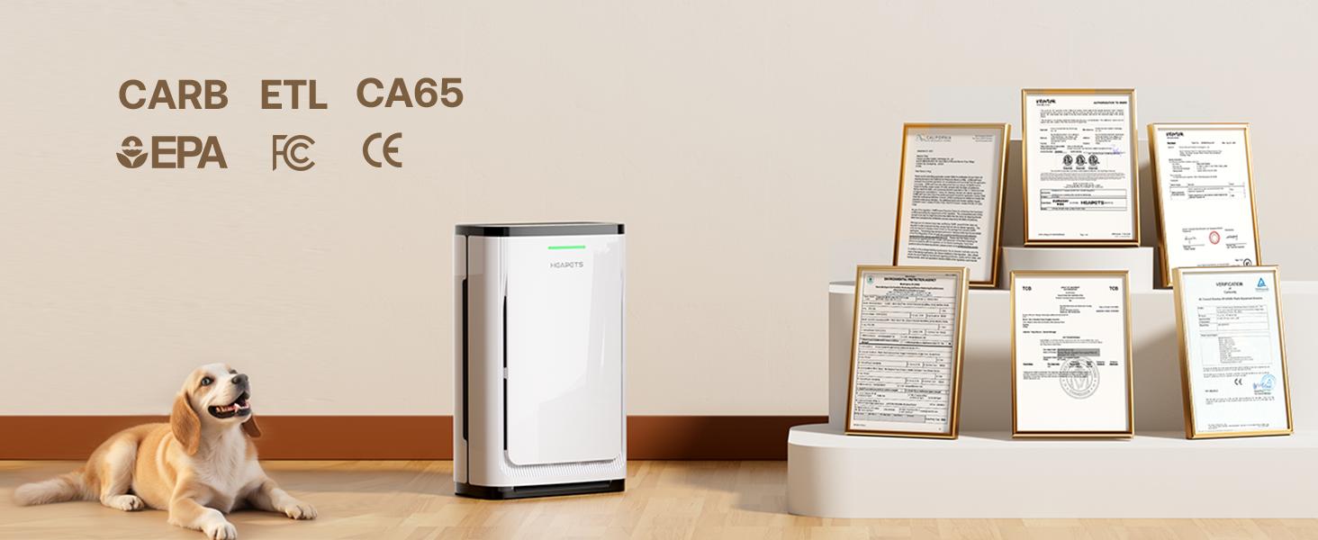 Heapets P339 Pet Air Purifier Large Home up to 4200 sq ft, Suck up Floating Cat Dog Hair, 7-Stage Filter Anion Activated Carbon HEPA Air Purifiers WiFi for Dander Odor Allergies Smoke Dust, Zero Ozone