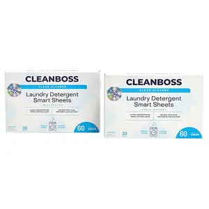 Joy Mangano CleanBoss 2pk Powerful Laundry Smart Sheets Up to 120 Loads!