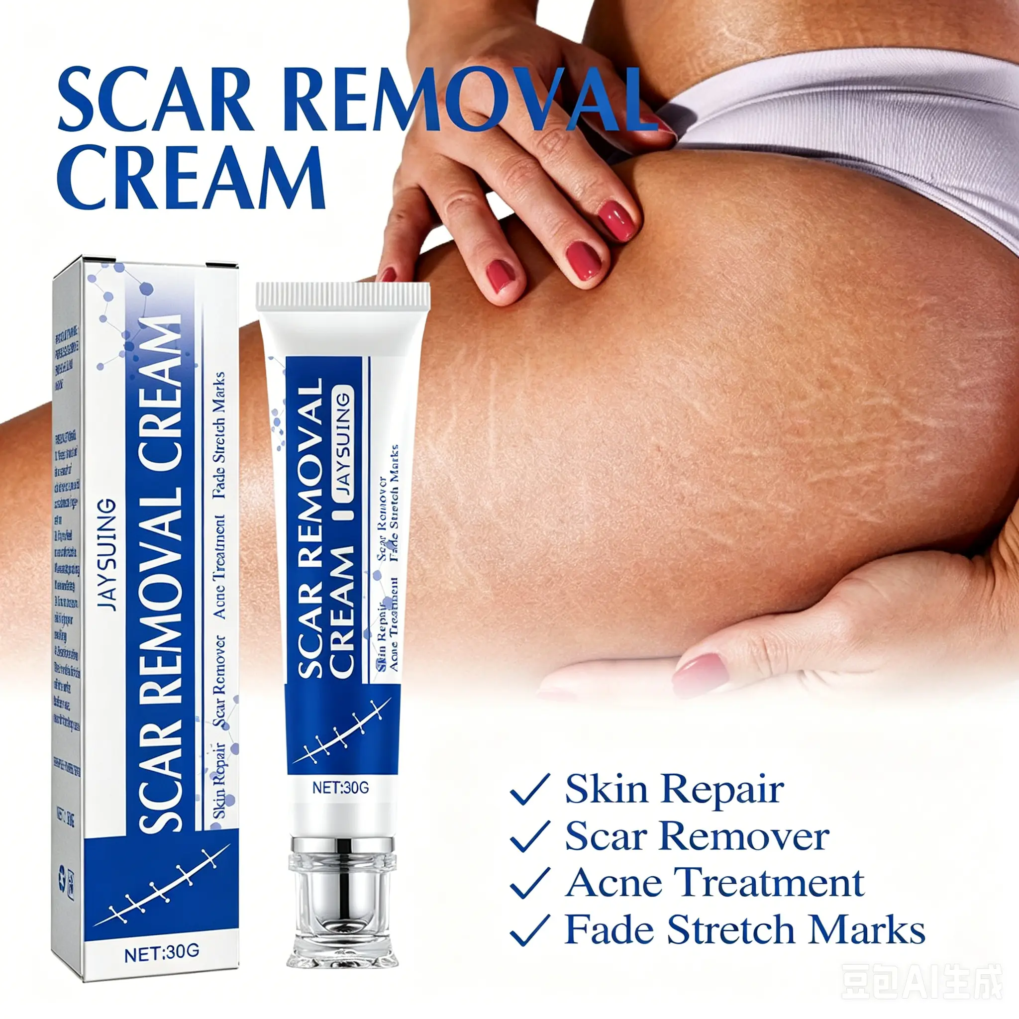 Scar Repair Gel with Centella Asiatica & Shea Butter, Therapeutic Treatment for Old & New Scars, Reduces Redness & Boosts Moisture Barrier, Odorless & Transparent Herbal Formula, Smooth, Advanced Scar Gel, Centella + Shea