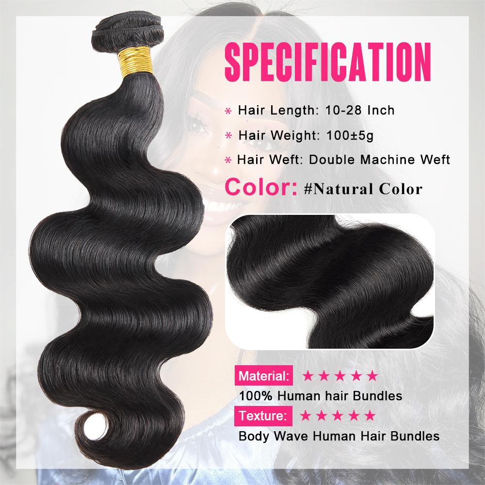 Body Wave Sew in Hair Extensions 2x6 Closure Quick Weave 30inch Brazilian Raw Human Hair Bundles with Closure Salon Quality Body Wave Hair 1 3 4 Bundles Body Wave Sew in Hair Extensions 2x6 Closure Quick Weave 30inch Brazilian Raw Human Hair Bundles with Closure Salon Quality Body Wave Hair 1 3 4 Bundles