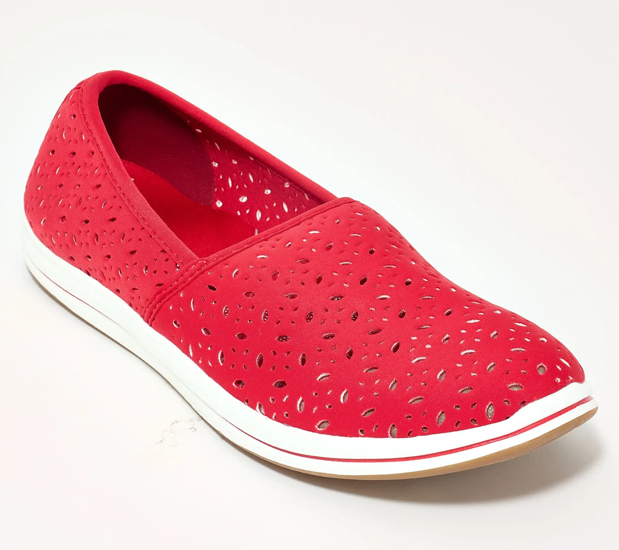 Clarks Cloudsteppers Perforated Slip-Ons -Breeze Lily Clarks Cloudsteppers Perforated Slip-Ons -Breeze Lily