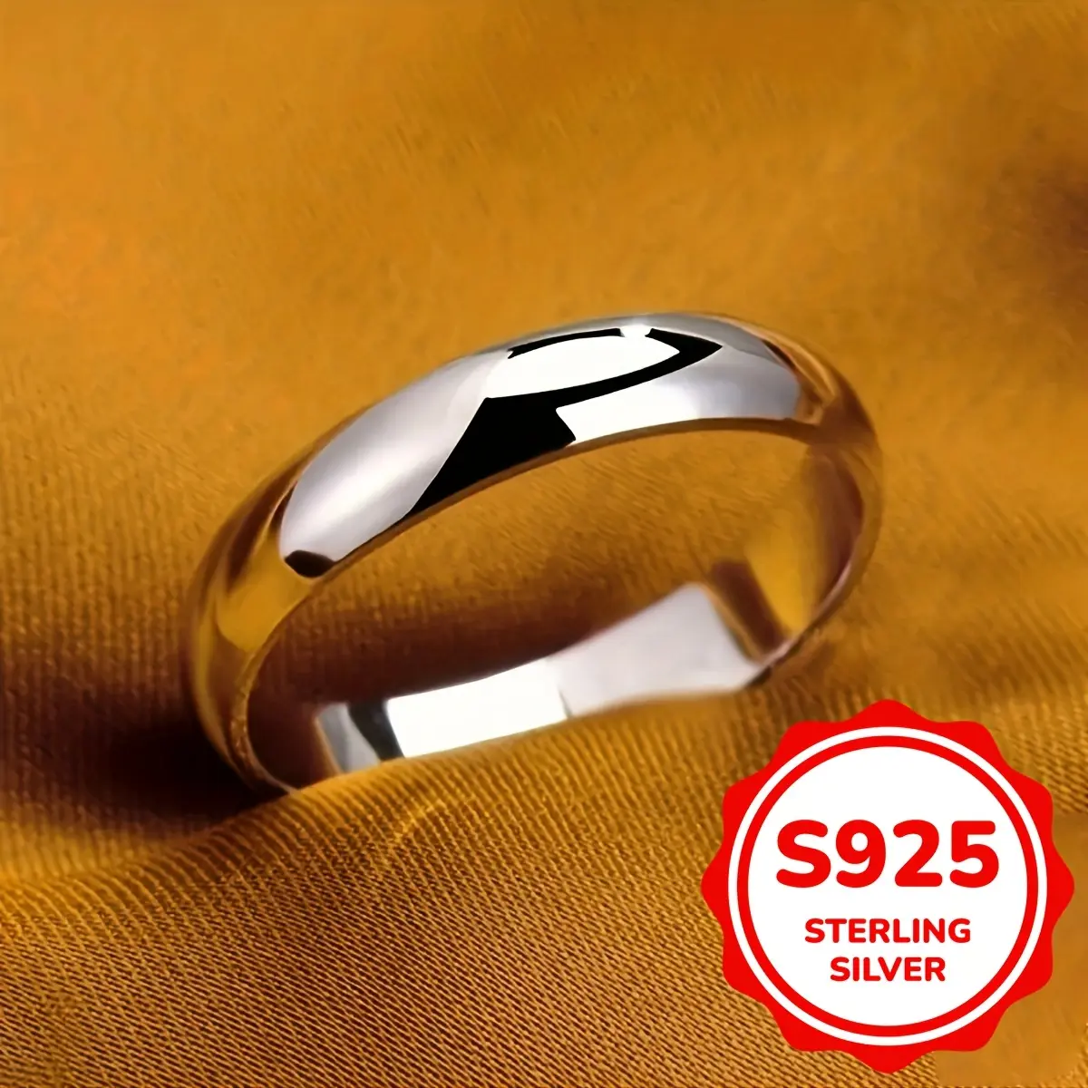 Stunning sterling silver S925 wedding 2.2g ring-the perfect gift, especially for couples in your life!
