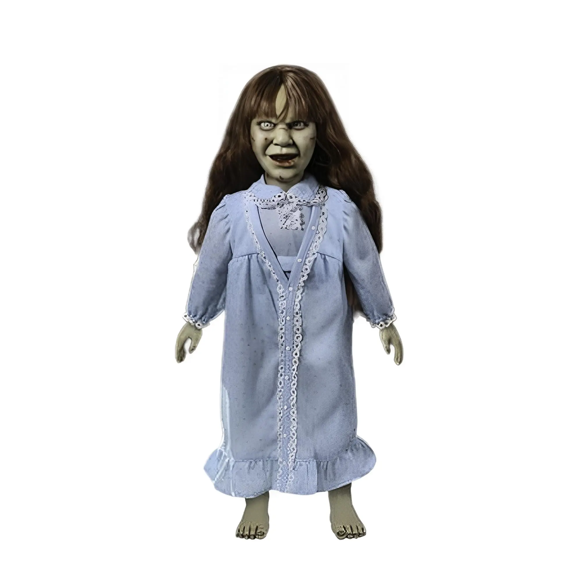 The Exorcist Regan MacNeil MDS 18-in Roto Plush Collectible Doll, Soft Body Stuffed Figure, Cuddly Evil Collectible Doll with Lifelike Face, Aesthetic Room Toy for Horror Fans, Collectible Dolls