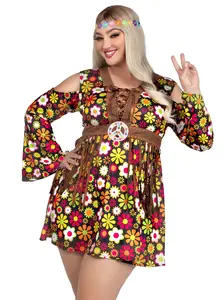 Plus Starflower Hippie Costume