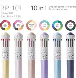 NOLUCK 6Pcs 10-in-1 Multicolor Ballpoint Pens 0.8mm Tip Retractable 60 Colors in 6 Pens Smooth Writing Doodling Ideal for Students School Creative Projects Office Supplies Adult Coloring eightbit pen glitter acrylic paint markers glitter acrylic paint
